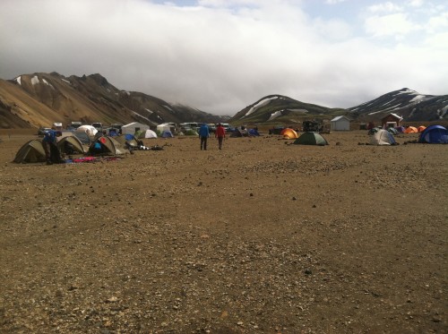 Photo of basecamp at Landmannalaugar, Iceland