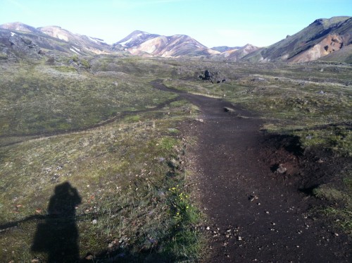 Photo of leaving Landmannalaugar on Iceland trek