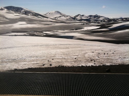 View from hut at Hrafntinnusker Iceland