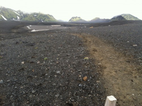 Photo of mudflats on Laugavegur trek in Iceland